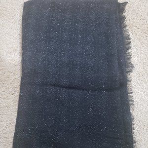 tory burch long shimmer logo scarf